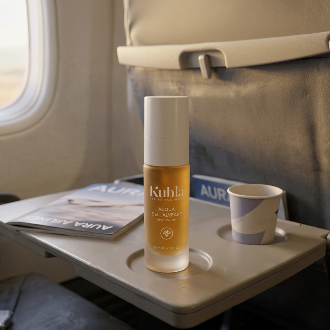 skincare pelle secca in aereo