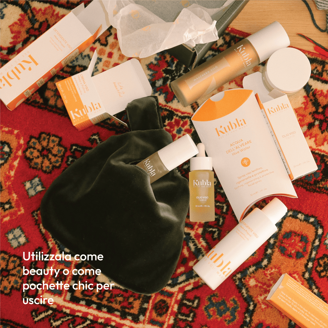 pochette velluto e prodotti kubla