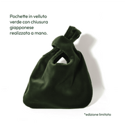 pochette in velluto verde edizione limitata 
