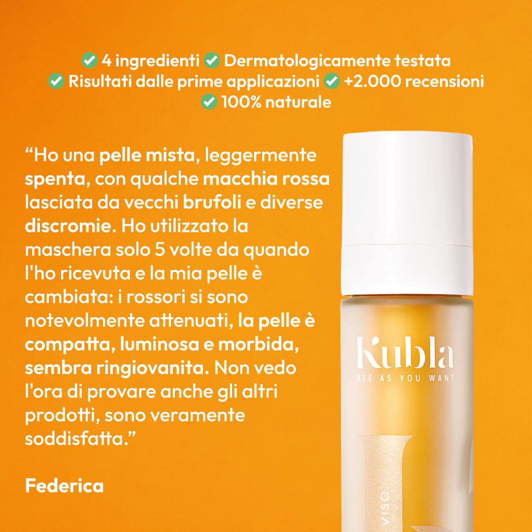 Kubla - Maschera viso per brufoli, rossori e punti neri